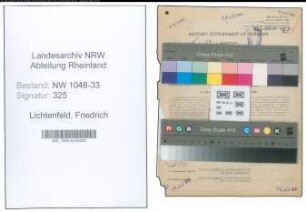 Entnazifizierung Friedrich Lichtenfeld , geb. 05.04.1912 (Lehrer)