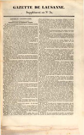 Gazette de Lausanne et journal suisse. 1832, [ca. 1832], Nr. 29 - 32