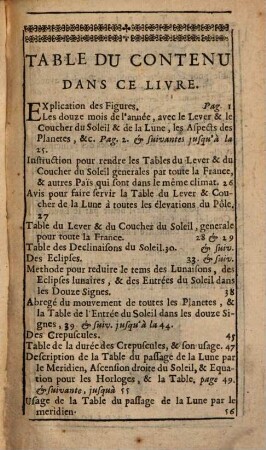Connaissance des temps ou des mouvements célestes, à l'usage des astronomes et des navigateurs : pour l'an ..., 1684