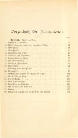 Verzeichniß der Illustrationen