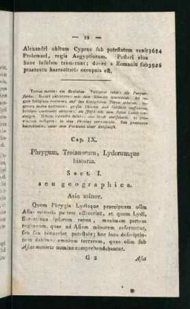 99-119, Cap. IX. Phrygum, Troianorum, Lydorumque historia