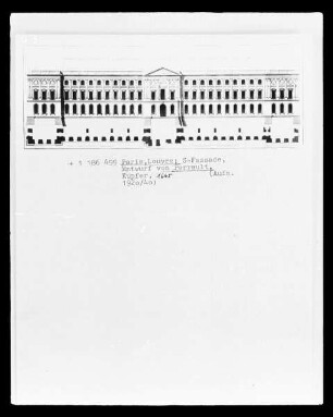 Paris, Louvre, Entwurf für dieSüdfassade