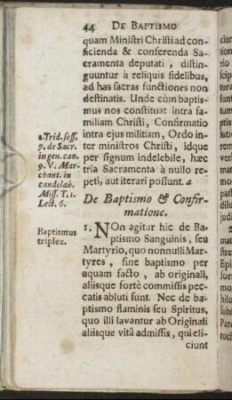 De Baptismo & Confirmatione.