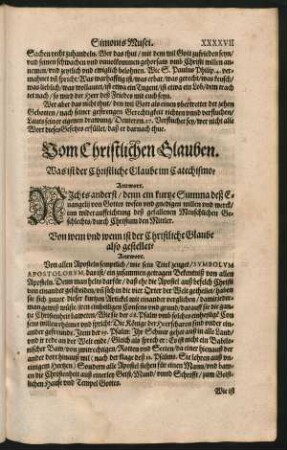 Vom Christlichen Glauben.