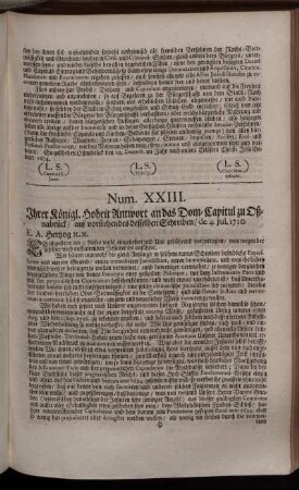 Num XXIII. - XXXIII.