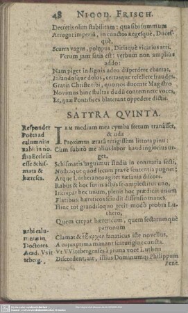 Satyra Quinta