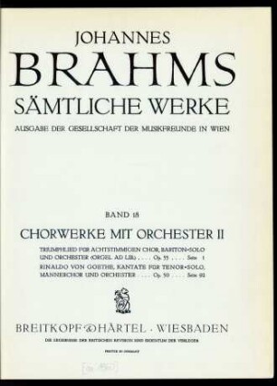 Bd. 18: Chorwerke mit Orchester II