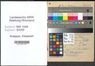 Entnazifizierung Elisabeth Kuepper , geb. 14.08.1910 (Postbeamtin)