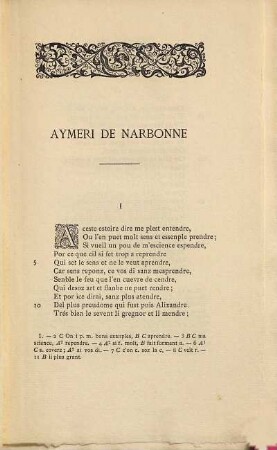 Aymeri de Narbonne : chanson de geste, 2
