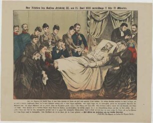 Das Ableben des Kaisers Friedrich III. am 15. Juni 1888 vormittags 11 Uhr 12 Minuten.