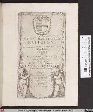 DE GLI HABITI DELLE RELIGIONI (Libro Primo).