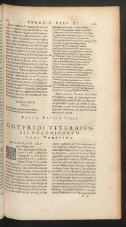 Gotfridi Viterbiensis Chronicorum Pars Undecima.