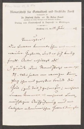 Brief an Heinrich von Herzogenberg : 15.07.1897