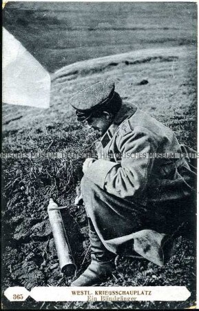 Soldat mit Blindgänger