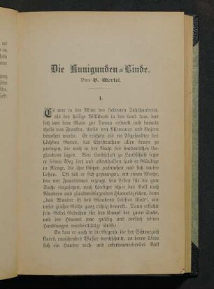 Die Kunigunden-Linde. Von B. Merkel.