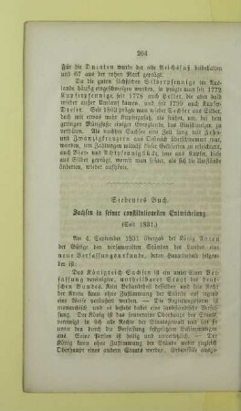 Siebentes Buch. Sachsen in seiner constitutionellen Entwickelung