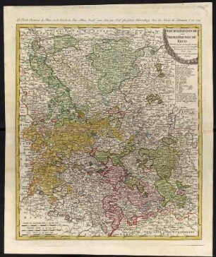 Karte vom Kurrheinischen Reichskreis, 1:610 000, Kupferstich, 1789. - Aus: Atlas mapparum geographicarum generalium & specialium Centum Foliis compositum et quotidianis usibus accommodatum - Norimbergae, 1791