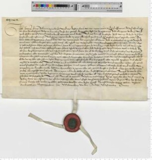 Frantz Kreith leistet Urfehde; es besiegelt Hinrick, Hauptmann zu Lüneburg.