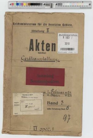 Geräteausstattung: Bd. 5