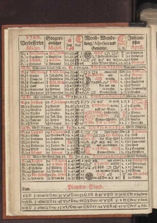 1726. Verbesserter Majus.
