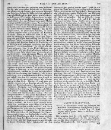 Hesse, K. G.: Über das Schreien der Kinder im Mutterleibe vor dem Risse der Eihäute. Leipzig: Brockhaus 1826