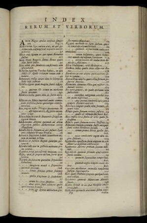 Index Rerum Et Verborum.