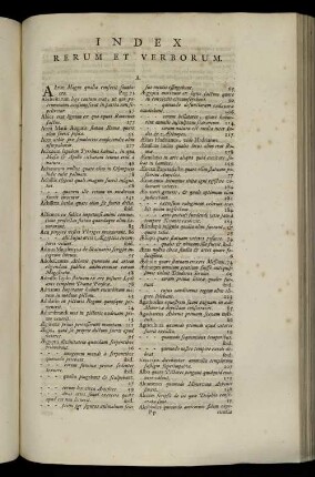 Index Rerum Et Verborum.