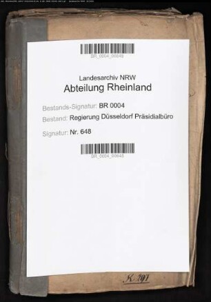 Das Archiv der ehemaligen klevischen Landstände und die Privatkasse der Klevischen Ritterschaft Bd. 1
