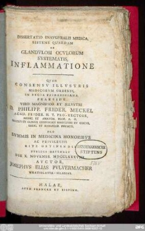 Dissertatio Inavgvralis Medica, Sistens Quaedam De Glandvlosi Ocvlorum Systematis Inflammatione