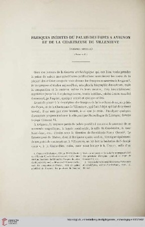 Fresques inédites du palais des Papes à Avignon et de la chartreuse de Villeneuve, [1]