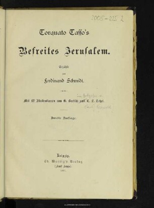 Torquato Tasso's Befreites Jerusalem