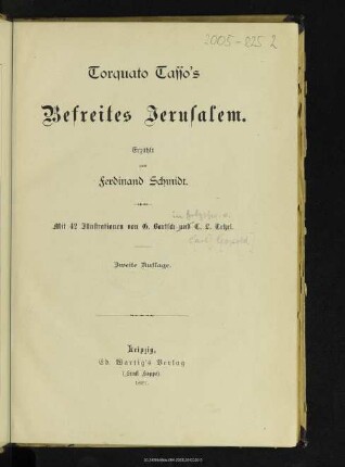 Torquato Tasso's Befreites Jerusalem