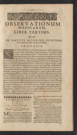 Liber Tertius, Qui agit De Partibus Naturalibus Nutritioni servientibus, & imo ventre conclusis.