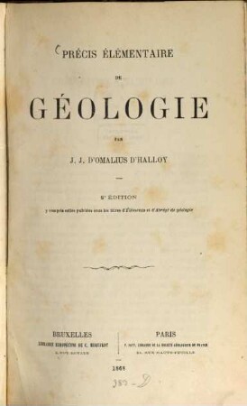 Précis élémentaire de géologie