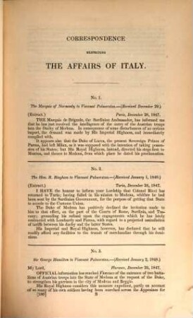 Correspondence respecting the affairs of Italy : presented to both Houses of Parliament by Command of Her Majesty. II