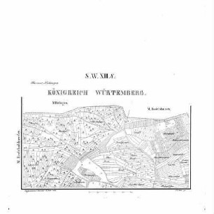 Kartenblatt SW XIII 8 Stand 1861 (nur hohenzollerischer Teil)