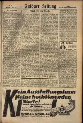 Zweite Ausgabe vom Sonntag, den 04. März 1928.