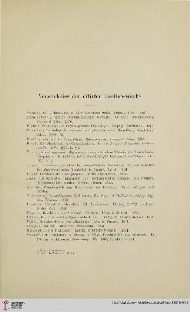Verzeichniss der citirten Werke