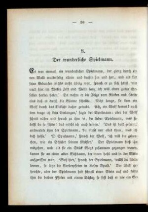 8. Der wunderliche Spielmann.