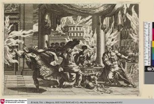 [Jupiter verwandelt Lykaon in einen Wolf; Lycaon changé en loup]