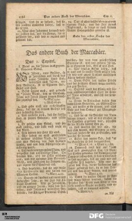 Das andere Buch der Maccabäer.