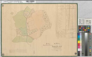 Gladbeck (Gladbeck), Teilung der Düpter Wiesen des Borgwerths Hofes, Teilungskarte