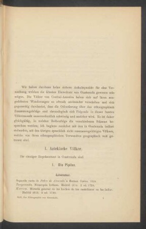 I. Aztekische Völker.