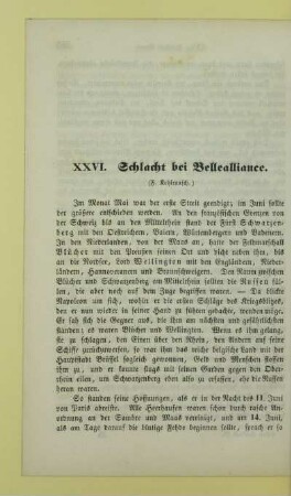 XXVI. Schlacht bei Bellealliance