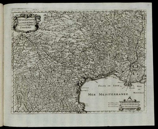 Gouvernem. General Du Languedoc, divisé en ses Vingtdeux Diocéses.