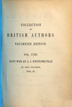 Roy's wife : a novel ; in 2 vol., 2