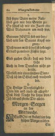 Morgen-Seegen an der Mittwoche