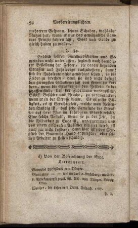d) Von der Befruchtung der Erde.