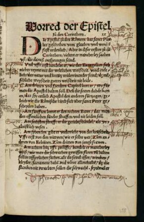 XXr-XXv, Vorred der Epistel zu den Corinthern.