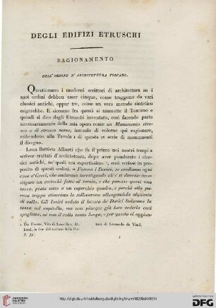 Ragionamento [primo]. Dell'ordine d'archittura toscano